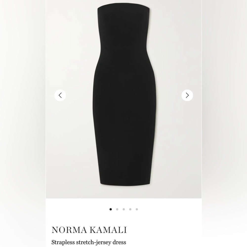 Norma Kamali Strapless stretch jersey dress